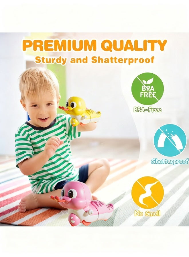 Baby crawling toys, [2 sets in pink and yellow] Electric crawling toys, baby prone time music toys, baby crawling and head-lifting educational toys, 0-3-6 months baby music crawling toys, 7-8, 9-10, 12-18 months baby music crawling toys, early education lighting music walking toys, ideal gifts for children - Image 4