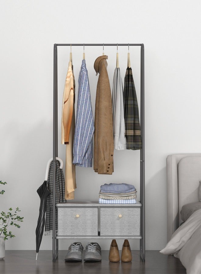 fashionhome Multifunction Metal Clothes Rack with Non-Woven Fabric Drawers Storage Rack for Home and Office 0.64 x 0.4 x 1.7 Meter - Image 2