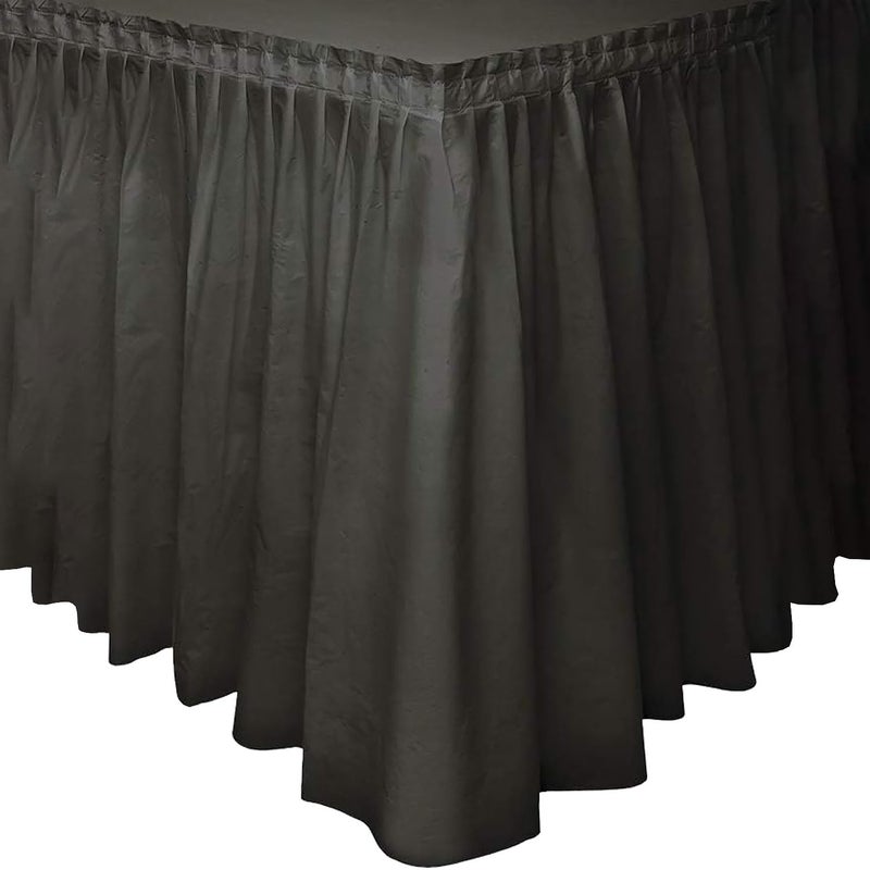 Unique Unique Premium Black Solid Plastic Table Skirt 29 x 14 ft Pack Of 1  Elegant Design EasytoAttach  Perfect For Parties Weddings  Events