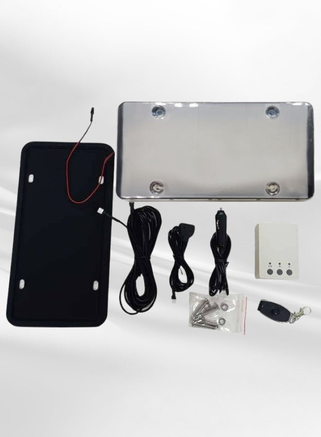 Generic Decorative License Plate Frame with Remote LED Backlight – Fits US Standard 12x6 Inch Plates  - Image 4