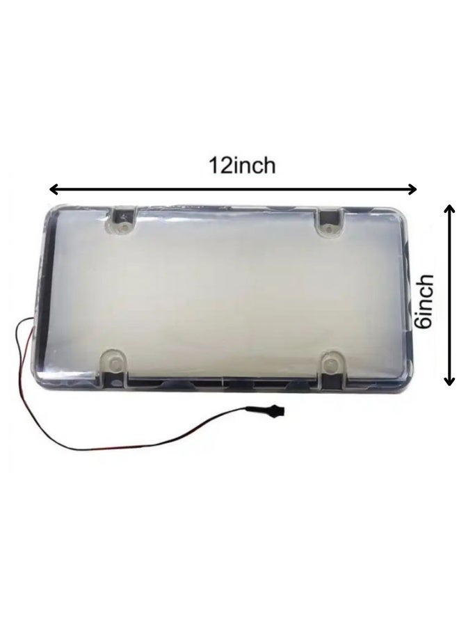 Generic Decorative License Plate Frame with Remote LED Backlight – Fits US Standard 12x6 Inch Plates  - Image 3