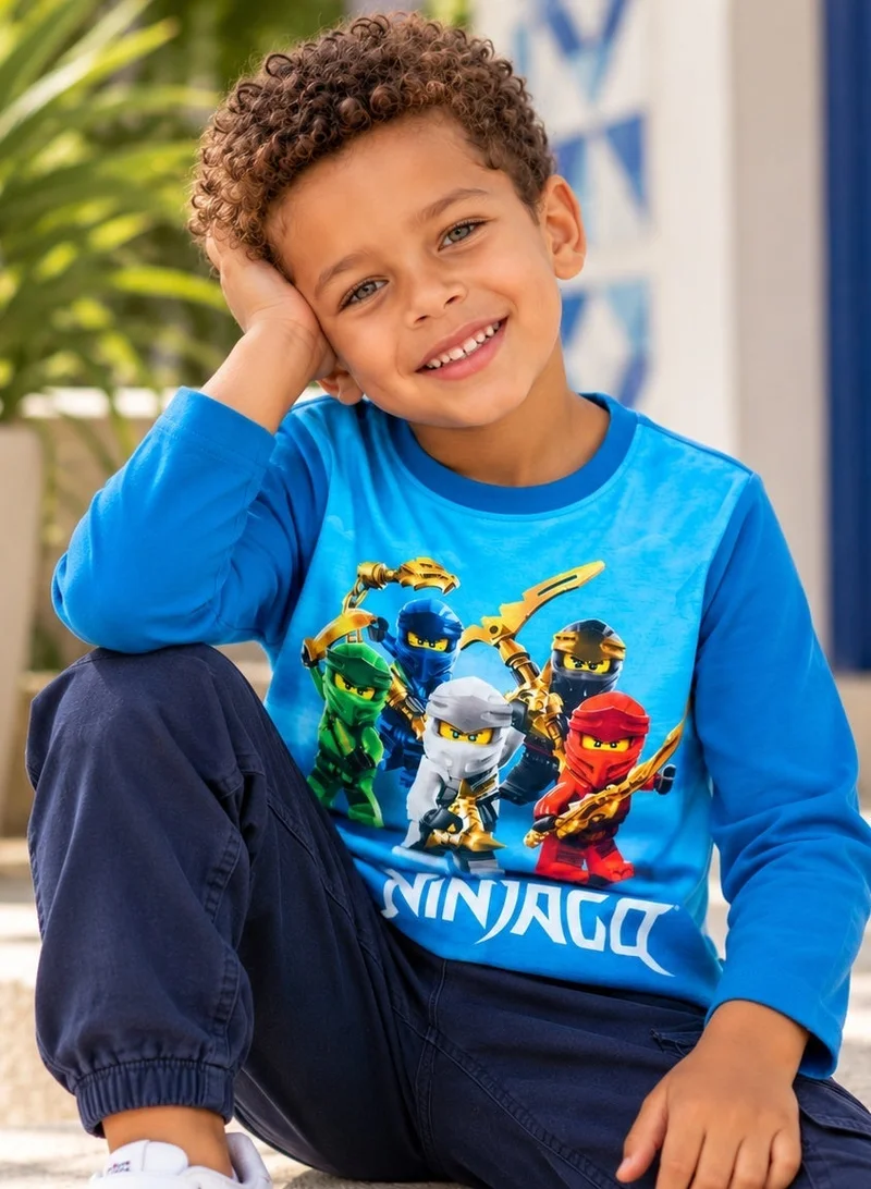 ليغو قميص بأكمام طويلة من LEGO® NINJAGO للأولاد والبنات