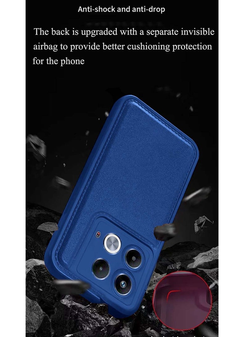 دبليو تيك انفينيكس نوت 40 5G 2024 غطاء غطاء غطاء سائل سيليكون بنسيج لاصق - أزرق كحلي - Image 4