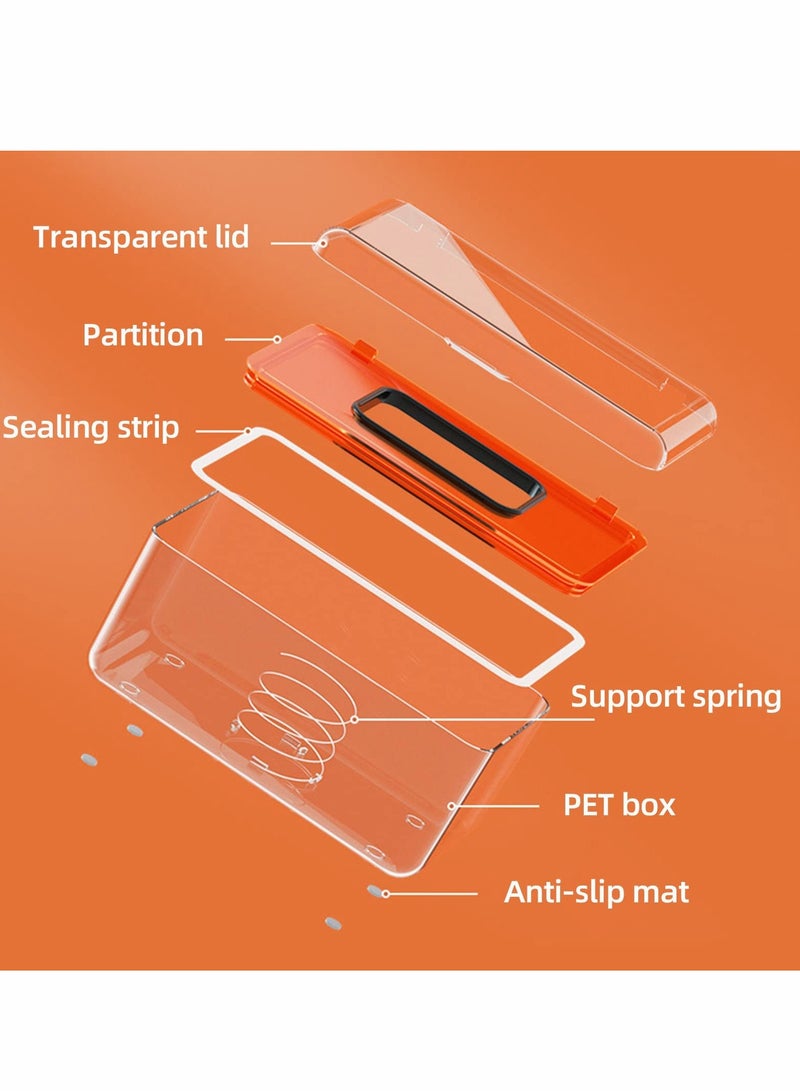 صندوق تخزين الأقنعة مع غطاء ونابض سلكي، حاوية أقنعة أكريليك شفافة للمكتب والمنزل، منظم للأقنعة الوجه وحامل المناديل - Image 2