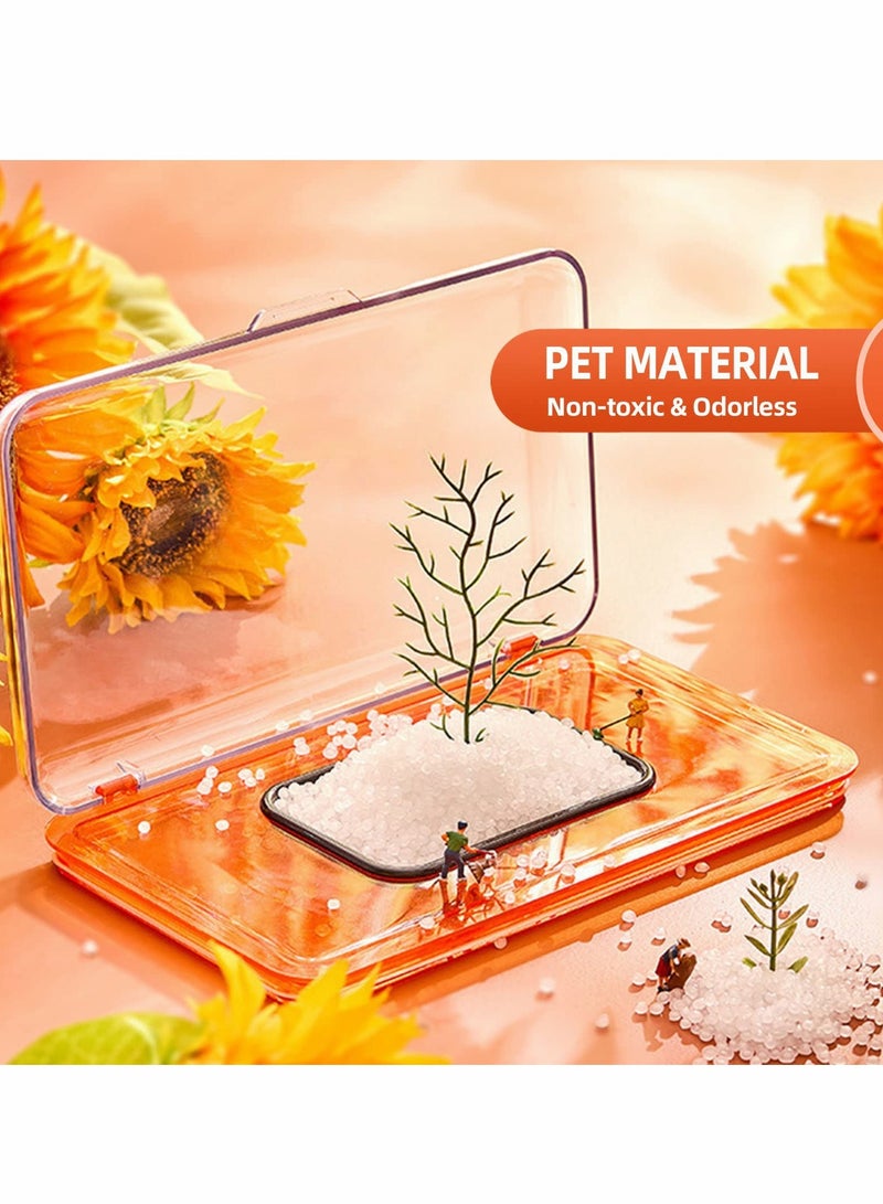 صندوق تخزين الأقنعة مع غطاء ونابض سلكي، حاوية أقنعة أكريليك شفافة للمكتب والمنزل، منظم للأقنعة الوجه وحامل المناديل - Image 3