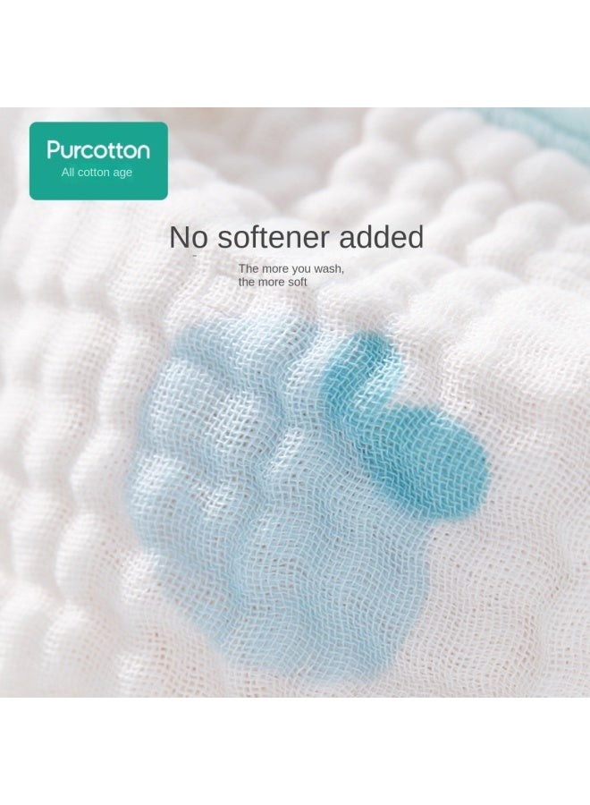 القطن الخالص 【category A Gentle Skin Care】 منديل وجه قطني ناعم للرضع، منشفة وجه من الشاش القطني النقي، منشفة استحمام للأطفال ناعمة ولطيفة على البشرة - Image 5