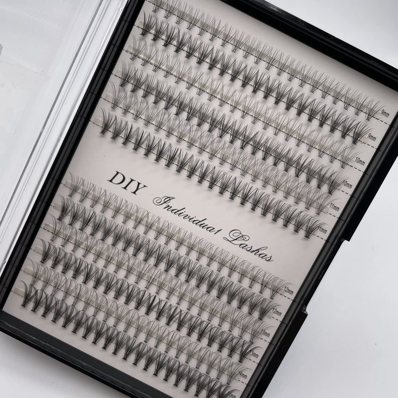 IECILI IECILI Individual LashesLash Clusters 240pcs 914mm Cluster Eyelash Extensions 12 RootsD Curl 007mm Cluster LashesFaux Mink Lash Extensions D Curl 10D20D Cluster Lashes 