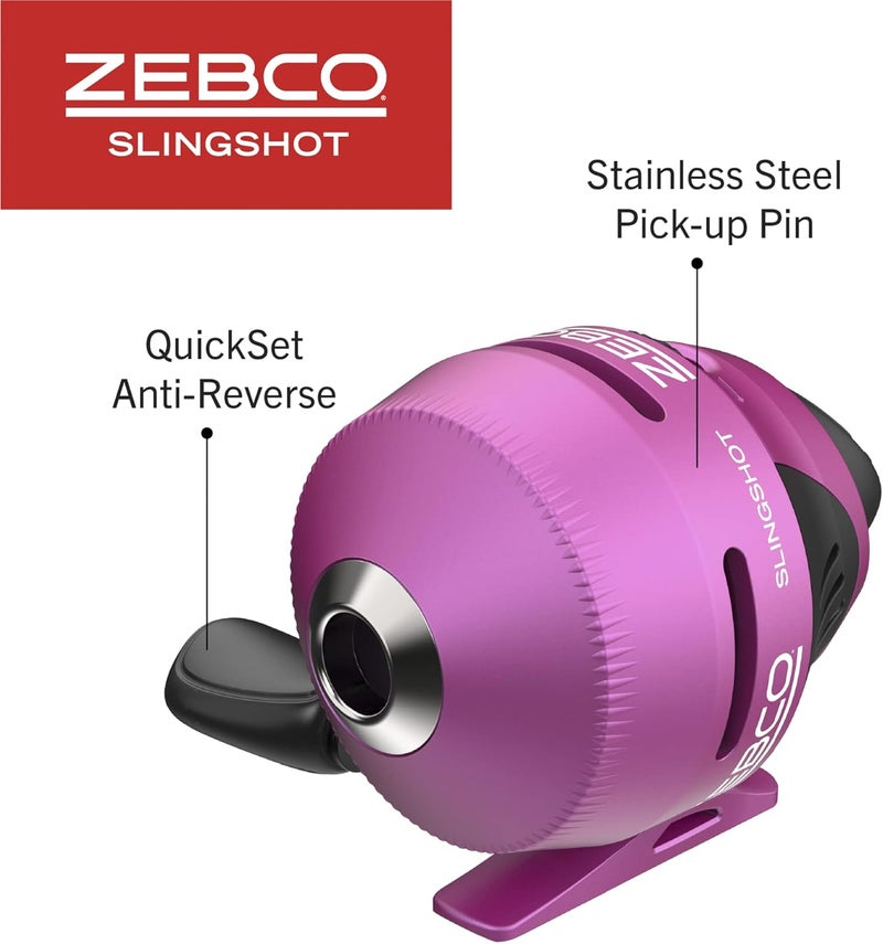 Zebco Slingshot Spincast Reel and Fishing Rod Combo, 5-Foot 6-Inch 2-Piece Fishing Pole, Size 30 Reel, Right-Hand Retrieve, Pre-Spooled with 10-Pound Line - Image 4