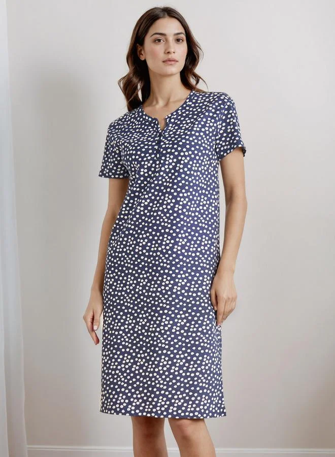 Splash FAV Nighty Knee Length with Round Neck