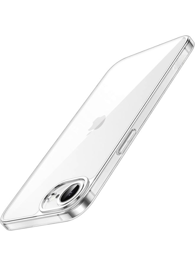 جراب لموبايل ايفون 16 اي (iPhone 16e) حماية كاملة للهاتف و لعدسة الكاميرا خفيف الوزن بلمسة نهائية كرستالي من البولي بروبيلين - شفاف رفيع للغاية 0.35 ملم - Image 1