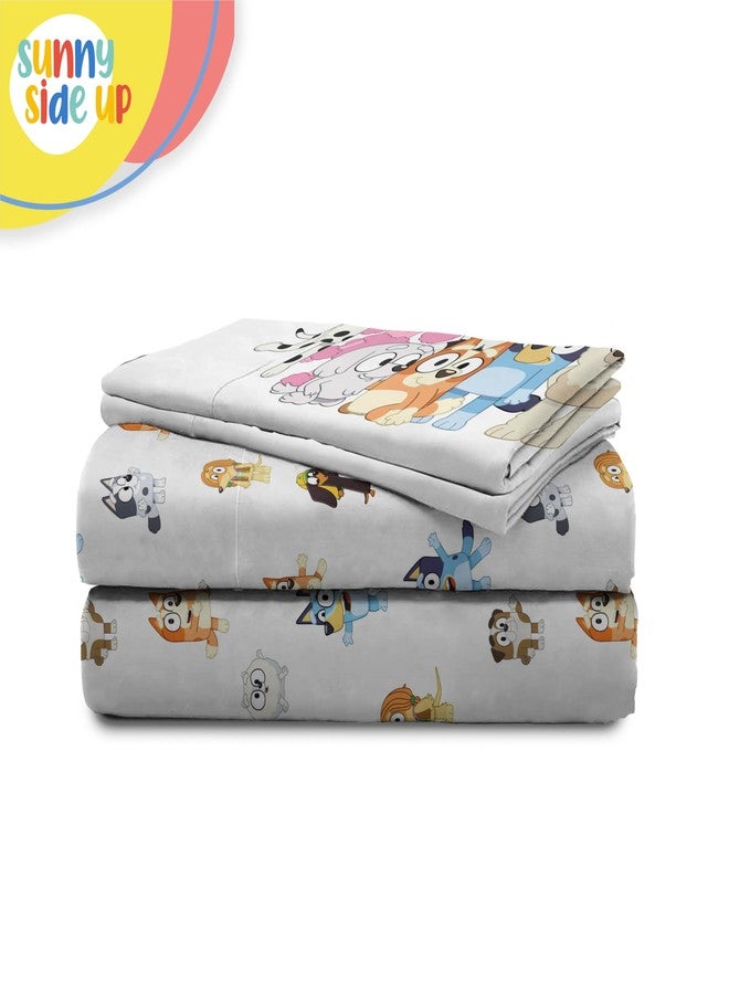 Sunny Side Up Bluey & Friends Full Sheet Set - 4 Piece Kids Bedding Set Includes Pillow Cover - Super Soft Microfiber Sheets - Image 5