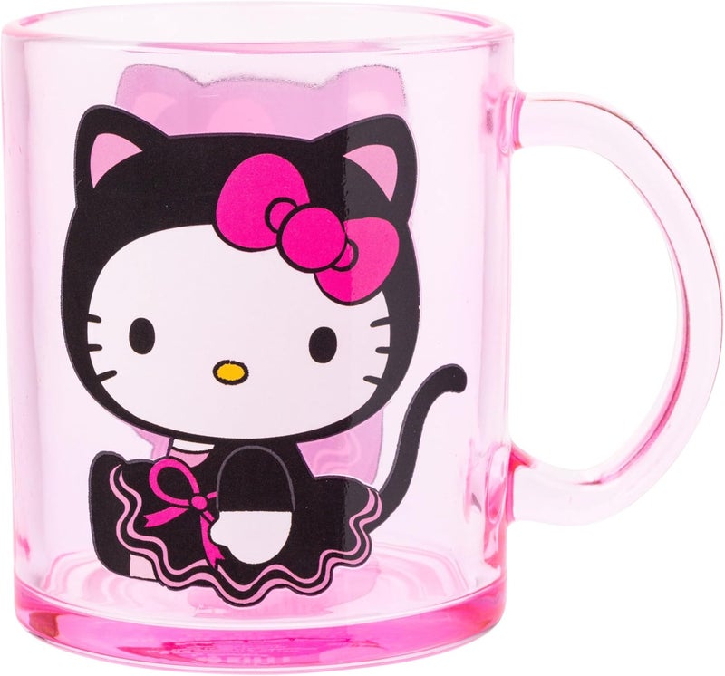 Silver Buffalo Sanrio Hello Kitty Spooky Halloween Glass Coffee Mug 175 ounces - Image 1