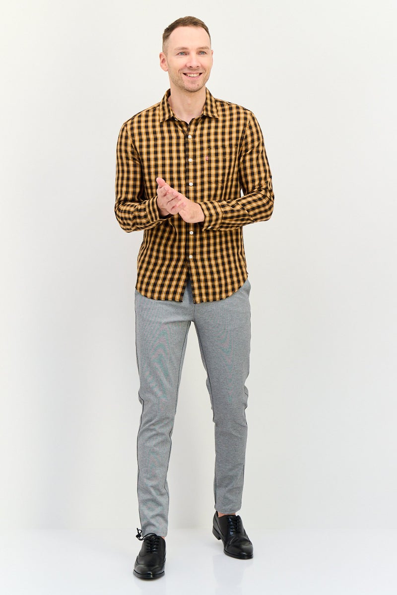 Levi's قميص رجالي ضيق بأكمام طويلة مزخرف بمربعات، متعدد الألوان - Image 3