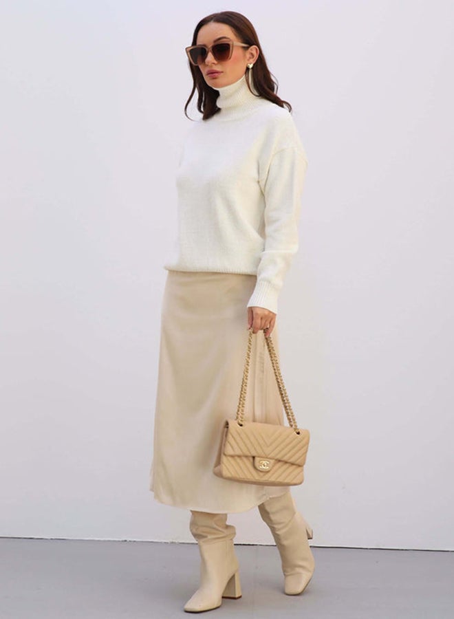 myMayz Satin All Seasons Midi Skirt 