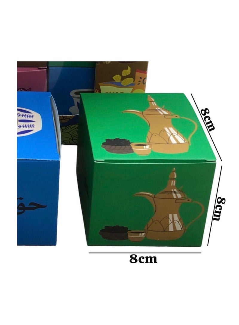 SEDRA | Haq Al Laila Gift Box Set, 12 Pieces, Decorative Arabic Celebration Boxes, Pink Blue Green - Image 4