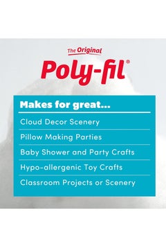 Fairfield Fairfield The Original Poly-Fil, Premium Polyester Fiber Fill, Soft Pillow Stuffing, Stuffing for Stuffed Animals, Toys, Cloud Decorations, and More, Machine-Washable Poly-Fil Fiber Fill, 32-ounce Bag  - Image 3