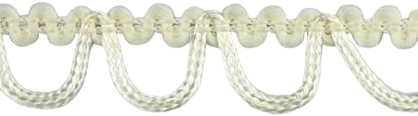 Nakpunar 12 Ivory Non Elastic Bridal Button Loops for Wedding Dresses Gowns  Corsets  Trim  Loop Ivory 12 Long - Image 1