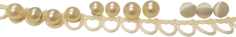 Nakpunar 12 Ivory Non Elastic Bridal Button Loops for Wedding Dresses Gowns  Corsets  Trim  Loop Ivory 12 Long - Image 4