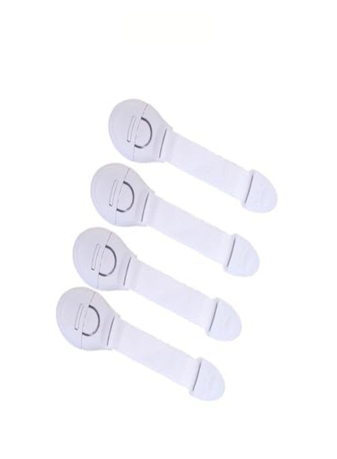 siddhmurti Baby Safety Furniture Locks, for Cabinet, Drawer, Fridge, Cupboard for Child & Infant Safety, Furniture, Cupboard Lock, Strong and Adhesive Safety Locks (Pack of 4)(Black & White) - Image 1
