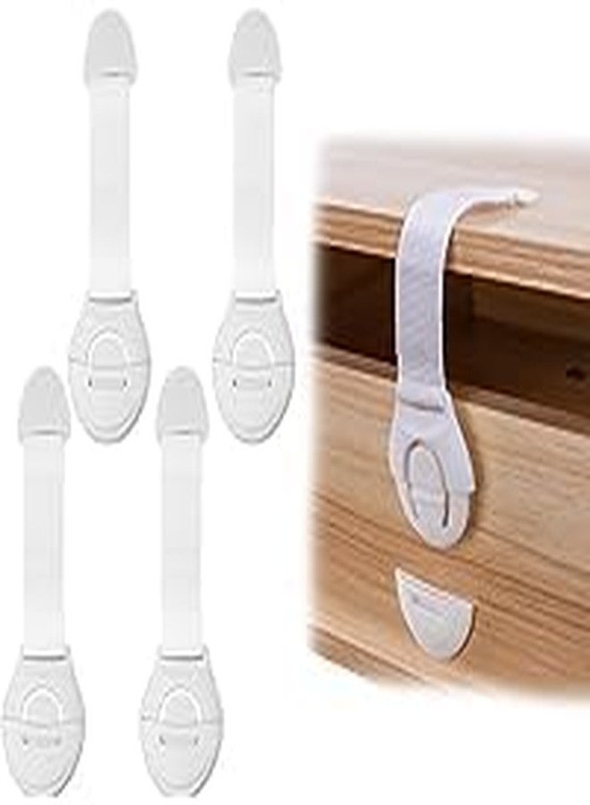 siddhmurti Baby Safety Furniture Locks, for Cabinet, Drawer, Fridge, Cupboard for Child & Infant Safety, Furniture, Cupboard Lock, Strong and Adhesive Safety Locks (Pack of 4)(Black & White) - Image 4