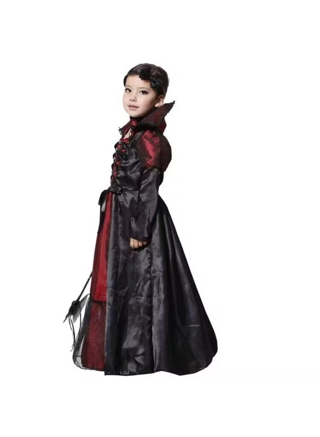 Costume ملكة الشر للهالوين - فستان تنكرية مصاص دماء ساحرة للبنات - Image 2