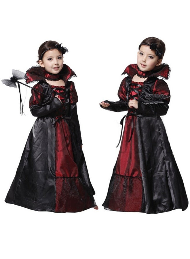 Costume ملكة الشر للهالوين - فستان تنكرية مصاص دماء ساحرة للبنات - Image 3