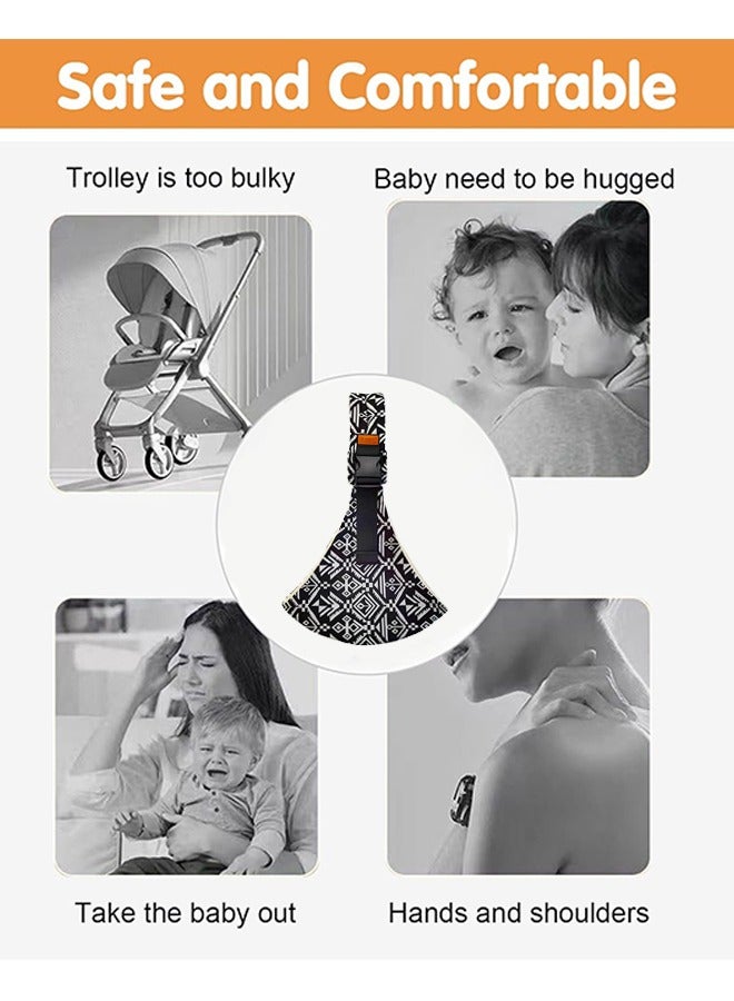Baby Sling Carrier, Toddler Carrier, New Baby Sling, Portable and Lightweight Sling, Non-Slip Hip Seat Carrying 10-30lbs - Image 5