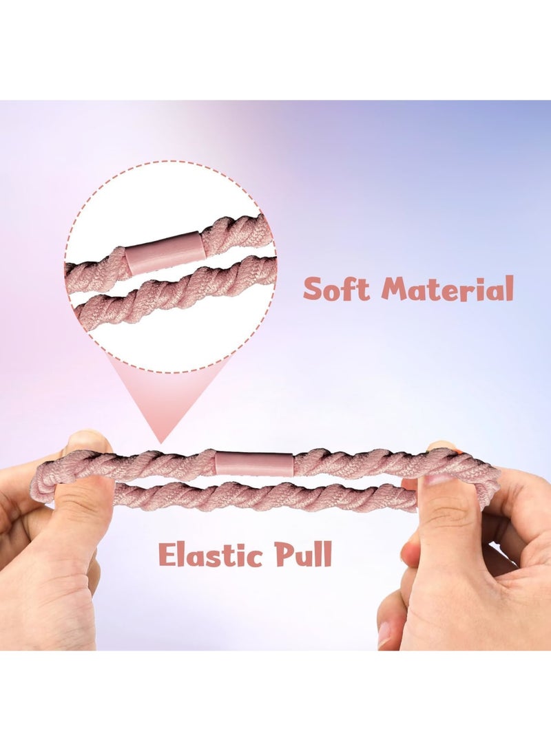 SYOSI Boho Hair Ties, Pack of 20 Stretch Pearl Elastic Ponytail Holders and Bracelets for Women and Girls, Soft Durable Hair Bobbles Suitable for Thin Medium Thick Long Hair - Image 3