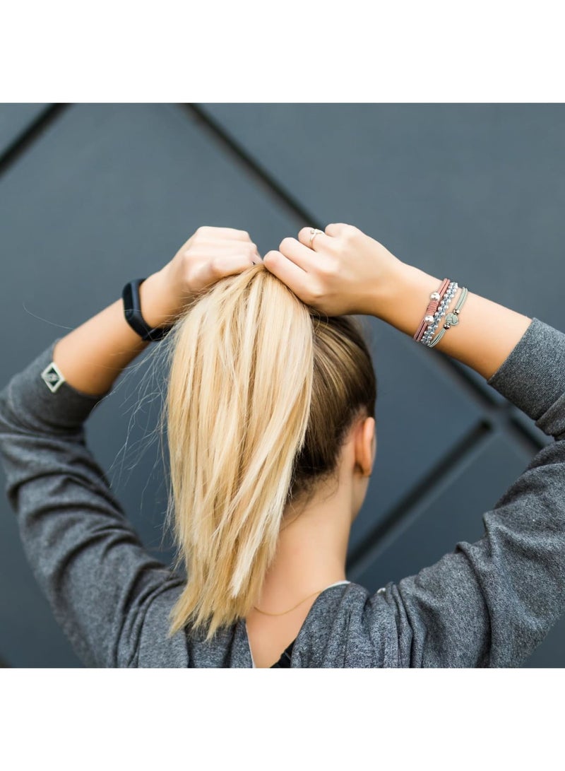 SYOSI Boho Hair Ties, Pack of 20 Stretch Pearl Elastic Ponytail Holders and Bracelets for Women and Girls, Soft Durable Hair Bobbles Suitable for Thin Medium Thick Long Hair - Image 5