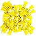 PROLOSO Jumping Popper Spring Launchers Bouncy Toy Balls 24 PcsYellow Poppers - Image 2