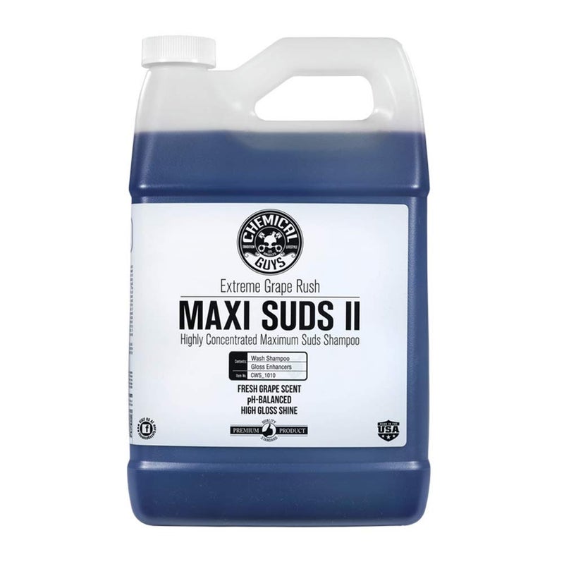 Chemical Guys CWS_1010 Maxi-Suds II Foaming Car Wash Soap (Works with Foam Cannons, Foam Guns or Bucket Washes) Safe for Cars, Trucks, Motorcycles, RVs & More, 128 fl. Oz (1 Gallon), Grape Scent - Image 1