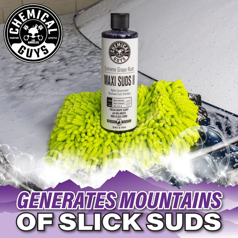 Chemical Guys CWS_1010 Maxi-Suds II Foaming Car Wash Soap (Works with Foam Cannons, Foam Guns or Bucket Washes) Safe for Cars, Trucks, Motorcycles, RVs & More, 128 fl. Oz (1 Gallon), Grape Scent - Image 4
