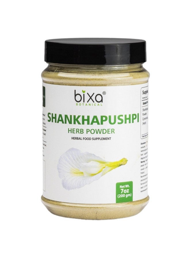 bixa BOTANICAL Shankhapushpi Powder | Convolvulus Pluricaulis ǀ Natural Herbal Supplement | | 200 GRS / 7 OZ | Gluten Free, Non-GMO, Steam Treated, Vegan, 100% Pure. - Image 1