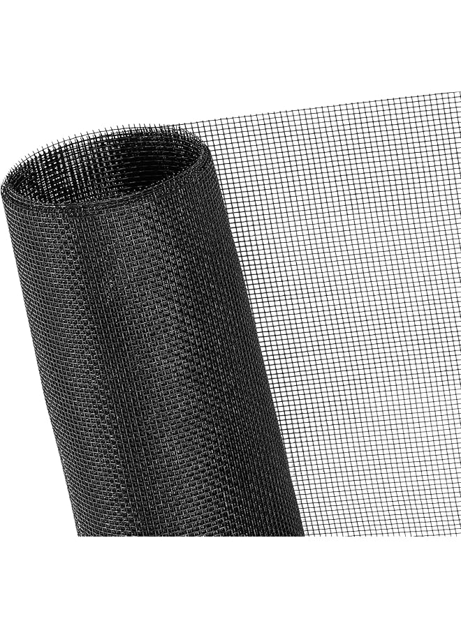 The Bros Window Screen Mesh, 120cm x 250 cmFiberglass Window Screen, Screen Door Mesh, Windows Screens and Screen Door Replacement, Patio Screen Mesh(Black) - Image 1