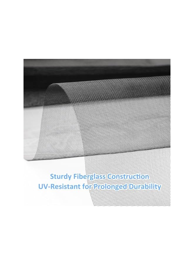 The Bros Window Screen Mesh, 120cm x 250 cmFiberglass Window Screen, Screen Door Mesh, Windows Screens and Screen Door Replacement, Patio Screen Mesh(Black) - Image 3