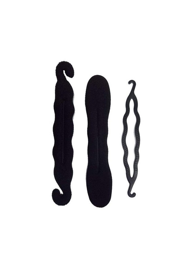 CHANDERKASH Pack of 3pcs; Juda Maker Hair Accessories (Combo Set Of 3) pcs DIY Bun Accessories|Puff Juda Bun Shaper |Messy Bun Scrunchie - Image 1