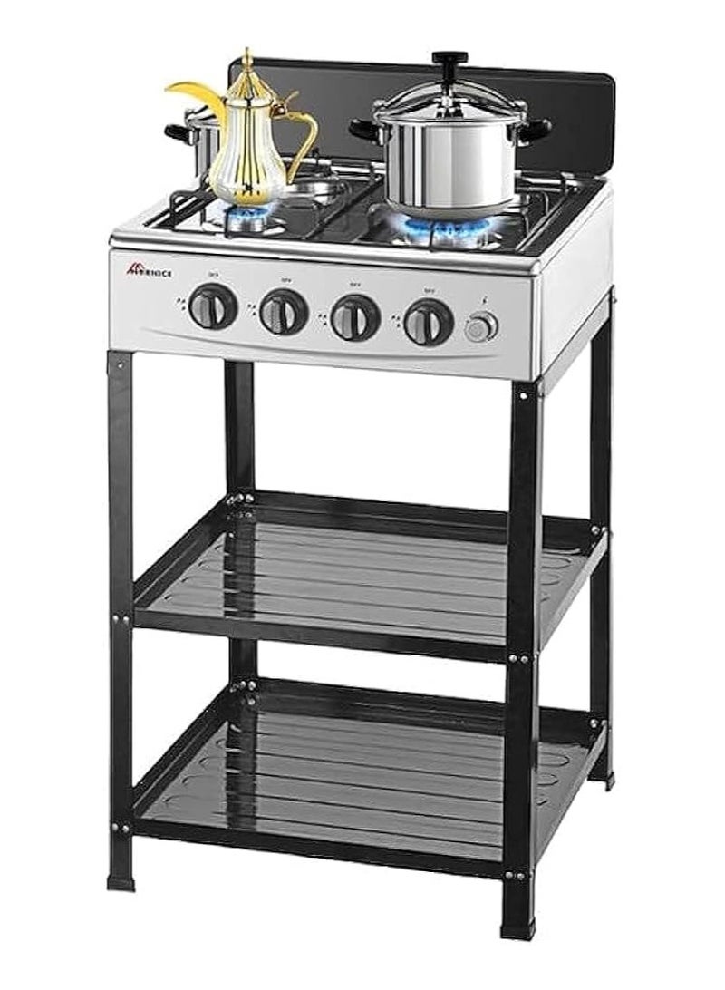 4 Burner Steel Gas Stove 