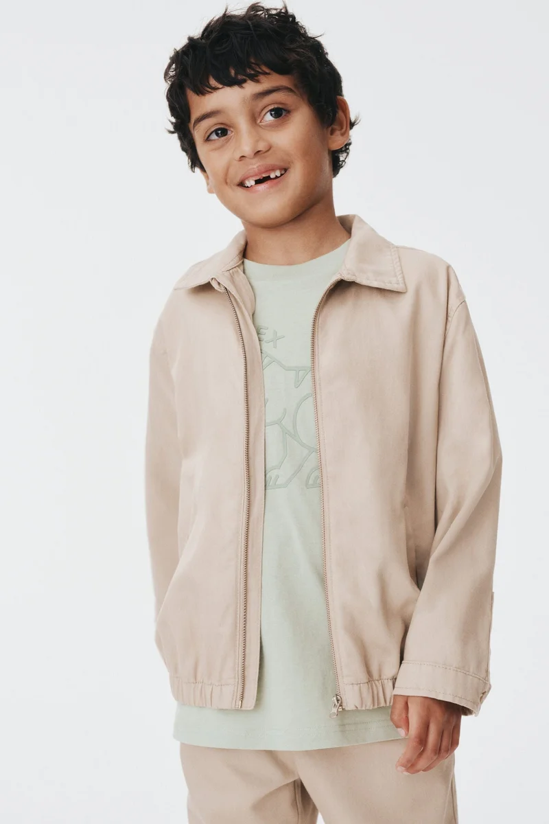 اتش اند ام جاكيت من نسيج تويل