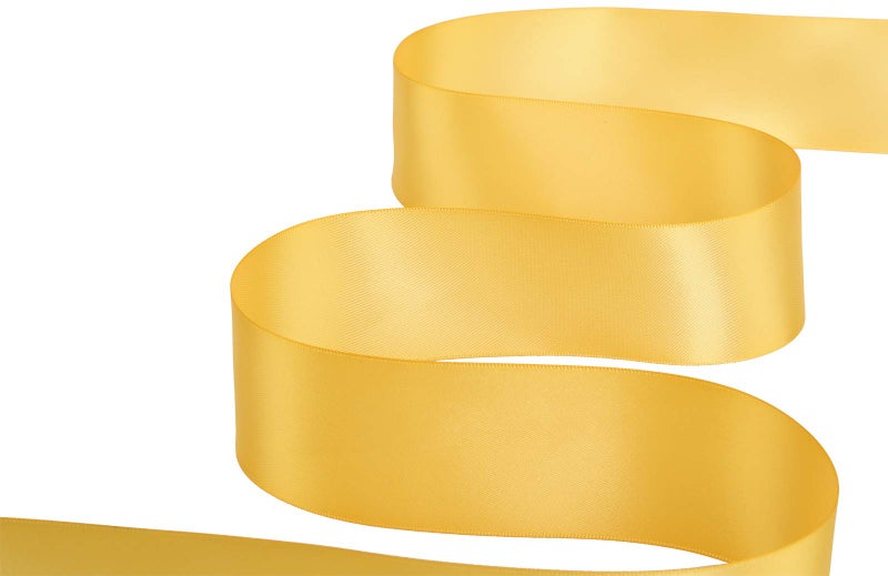 Ribbonitlux 2" Wide Double Face Satin Ribbon 25 Yards (660-Yellow Gold）, Set for Gift Wrapping, Party Decor, Sewing Applications, Wedding and Craft - Image 3