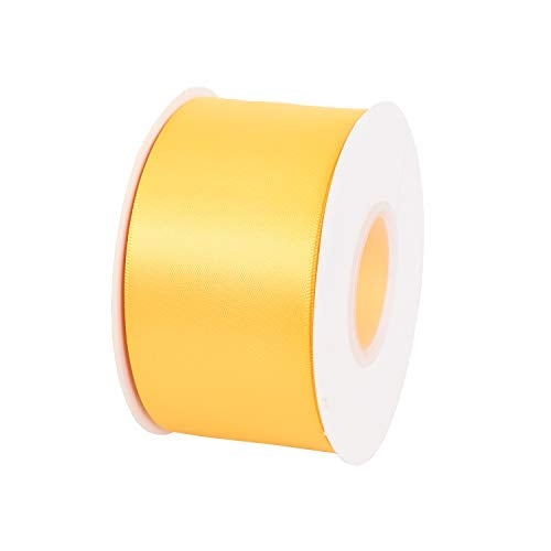 Ribbonitlux 2" Wide Double Face Satin Ribbon 25 Yards (660-Yellow Gold）, Set for Gift Wrapping, Party Decor, Sewing Applications, Wedding and Craft - Image 4