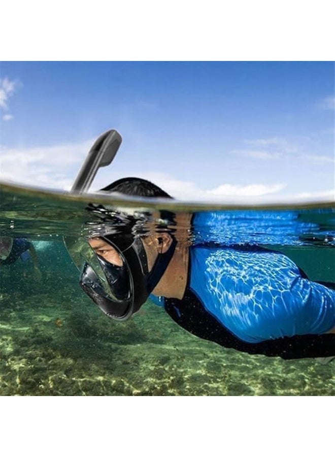 QSHOP 180 Degree Panoramic View Full Face Snorkel Mask Anti-fog and Anti-leak, Suitable for Adults and Kids to Enjoy a Safe and Clear Snorkeling Experience in the Sea or Pool  - Image 2