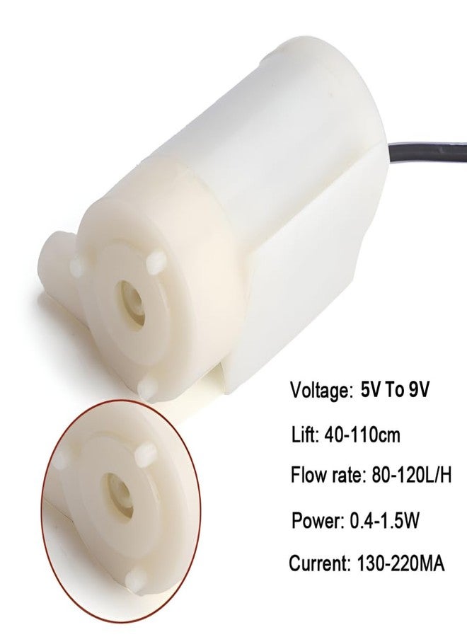 R&D DC 5-9V Double Side Low Noise Mini Micro Submersible Motor Water Pumps for Fish Tank Aquarium Pack of 2 - Image 2