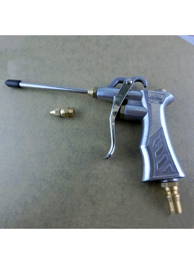 Generic Industrial Air Blow Gun with Brass Adjustable Air Flow Nozzle and 2 Steel Air flow Extension, Pneumatic Air Compressor Accessory Tool Dust Cleaning Air Blower Gun  - Image 3
