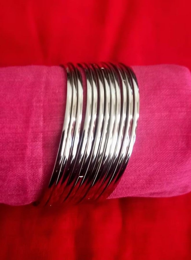 Shivarth Beautiful & Elegant Chudi Oxidised Bangle 36pc Black Plain Metal Chudi Fashion Jewellery Latest Antique Stylish Trendy Metal Bangle Set Use For Girls & Woman (2.8) - Image 5