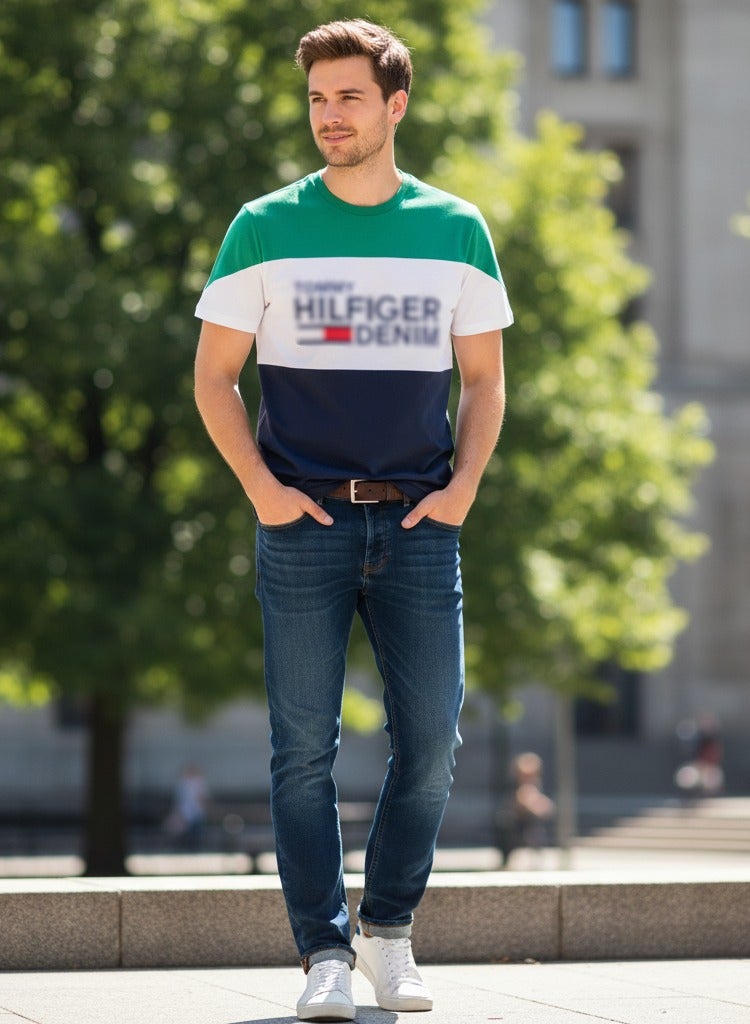 Men's T-shirt, great cotton material, summer elegance and modern appeal