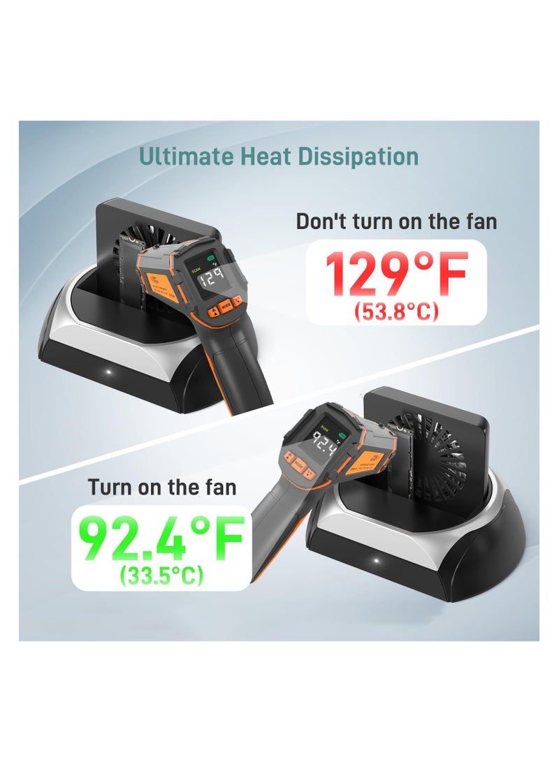 SYOSI M.2 NVME SSD Docking Station with Cooling Fan, Hard Drive Docking Station, Support 2.5 and 3.5 inch SATA HDD SSD, and M.2 NVME SATA SSD, Ultimate Heat Dissipation - Image 2