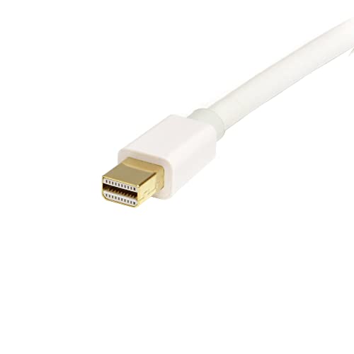 StarTech.com 3m 10 ft White Mini DisplayPort to DisplayPort 1.2 Adapter Cable M/M - DisplayPort 4k with HBR2 support - Mini DP to DP Cable - Image 2