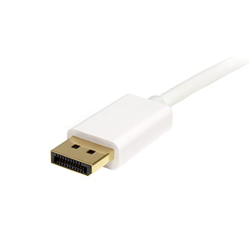 StarTech.com 3m 10 ft White Mini DisplayPort to DisplayPort 1.2 Adapter Cable M/M - DisplayPort 4k with HBR2 support - Mini DP to DP Cable - Image 3
