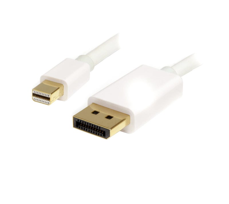 StarTech.com 3m 10 ft White Mini DisplayPort to DisplayPort 1.2 Adapter Cable M/M - DisplayPort 4k with HBR2 support - Mini DP to DP Cable - Image 4