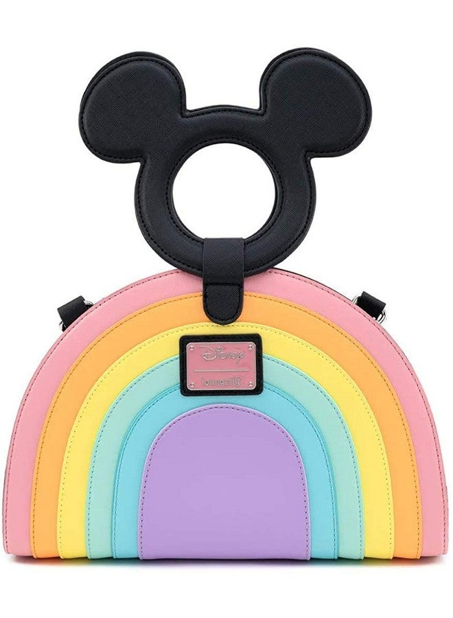 Loungefly X Mickey Mouse Pastel Rainbow Handled Crossbody Bag (One Size Multi) - Image 3